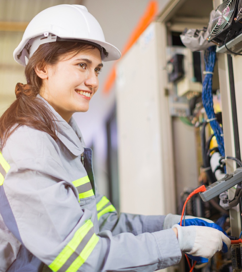 Electrician doing maintenance repair