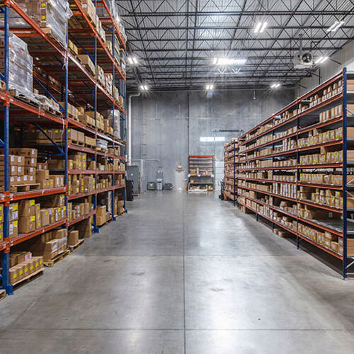 Warehouse with storage